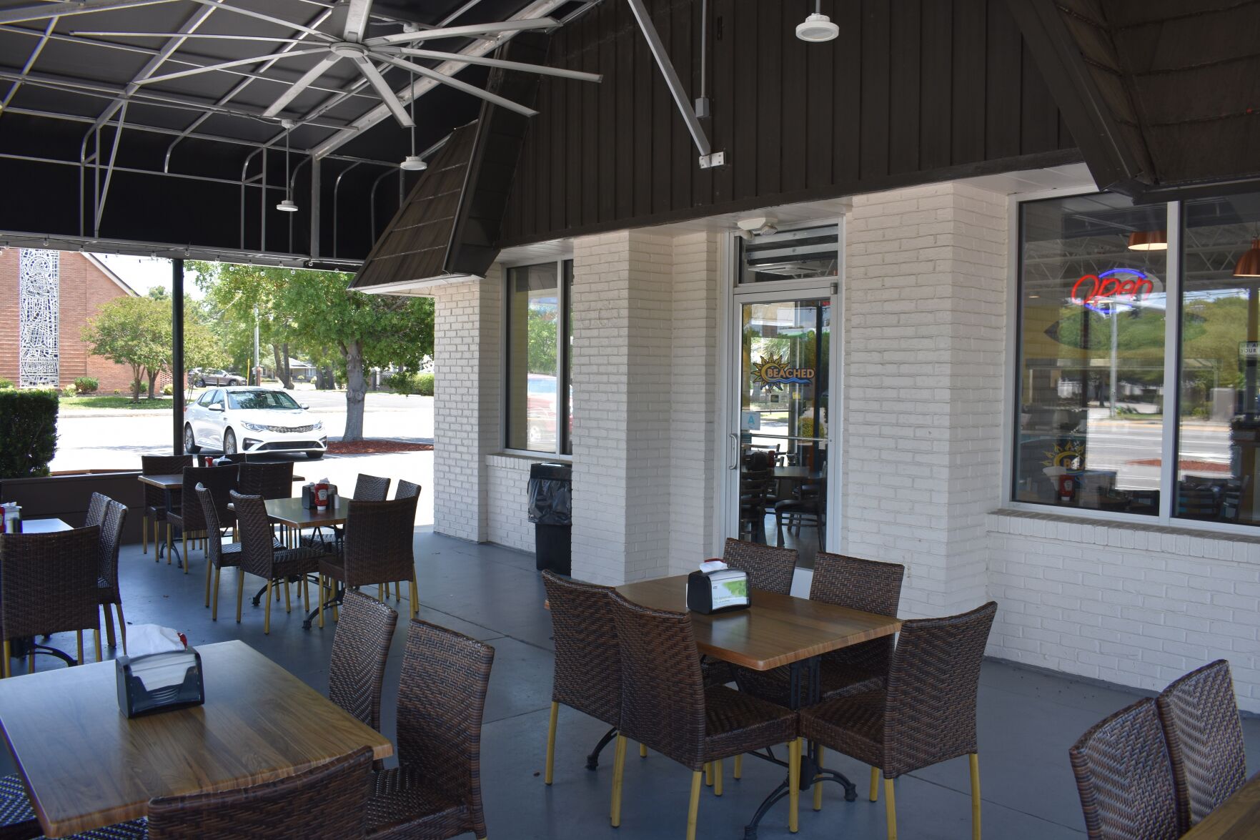 patio on the beach